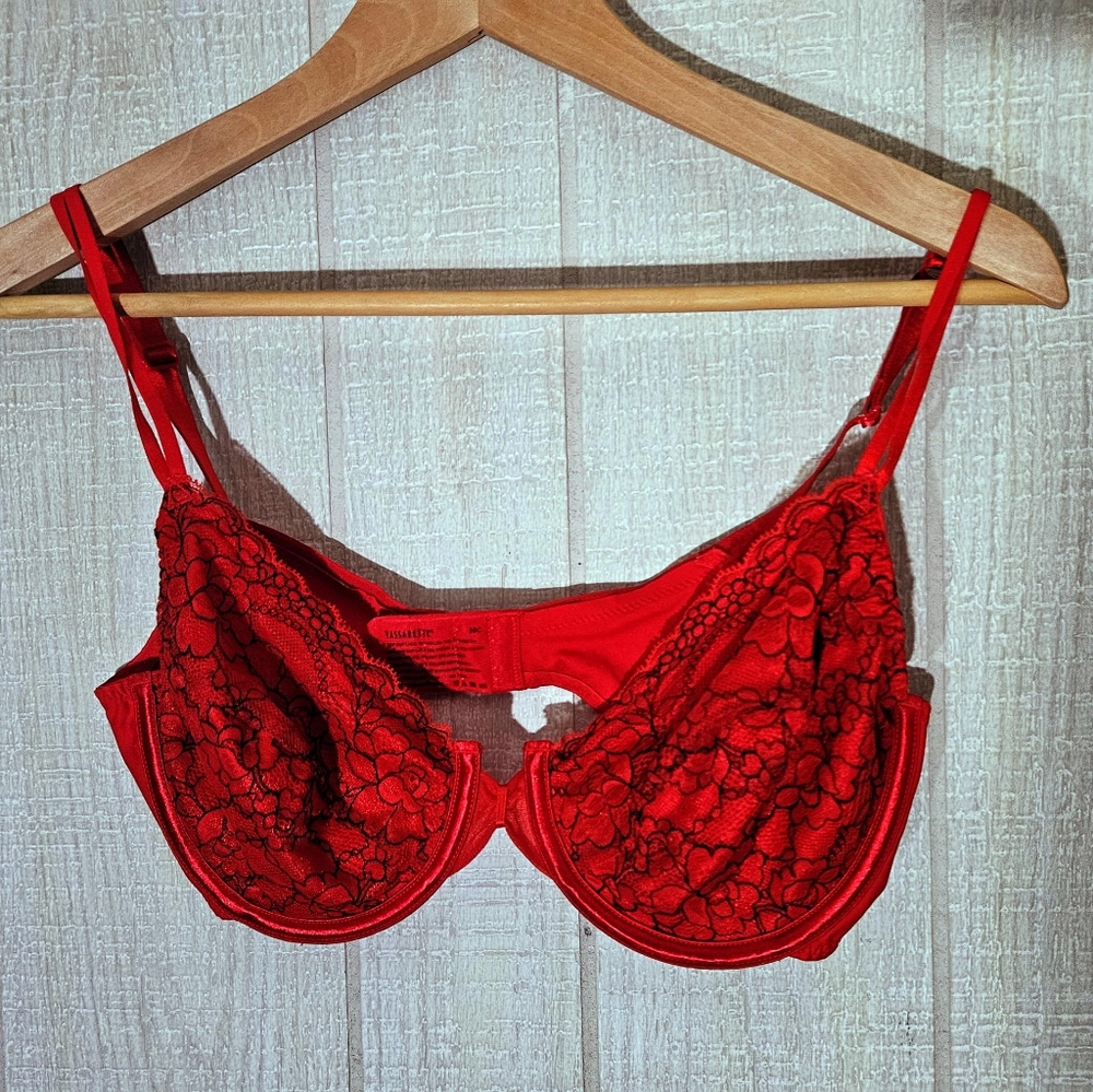 Beautiful Red Vassarette Bra 38C